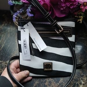 Dooney & Bourke Serengeti Zebra Letter Carrier Crossbody Bag